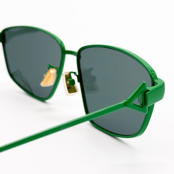 NEW BOTTEGA VENETA SUNGLASSES BV1185S 004 AVIATOR GREEN WOMEN EYEWEAR - Picture 7 of 10